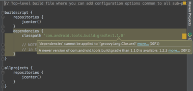 Gradle warnings