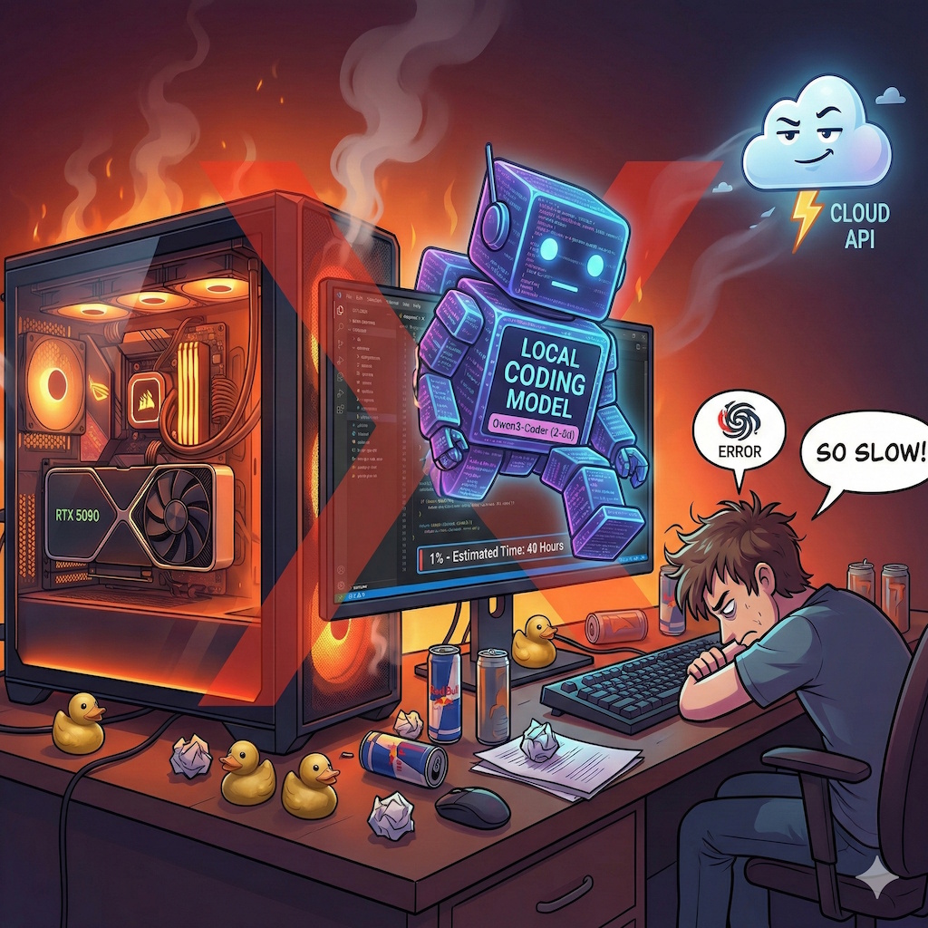 image from Tempted to run a local coding model on your gaming rig? Don't.