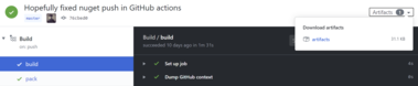 Download artifacts from GitHub Actions