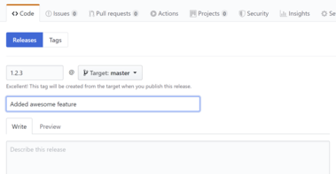 GitHub create release