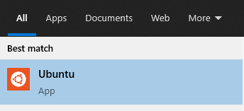 Ubuntu on Windows Start Menu